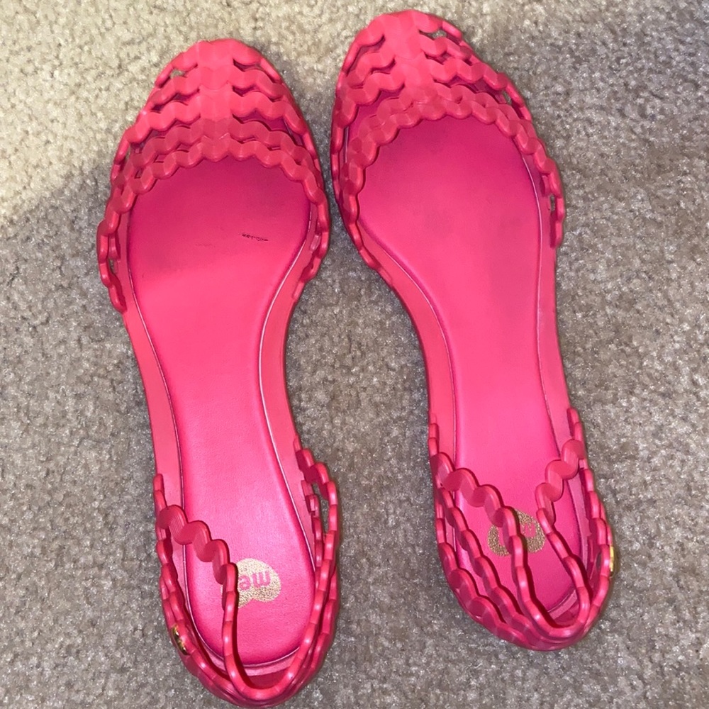 Dreamed by Mel hot pink zig zag flats.
